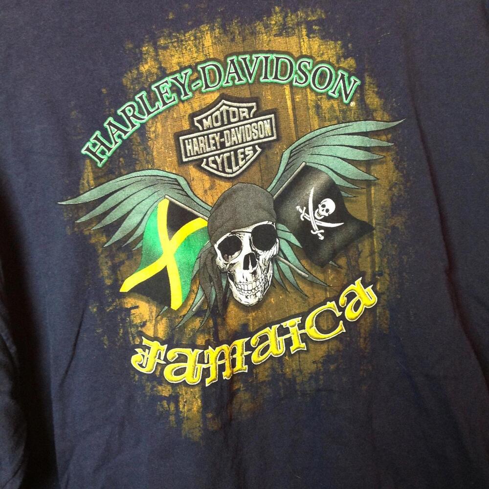 Harley Davidson Men's Size L T-shirt Jamaica Black